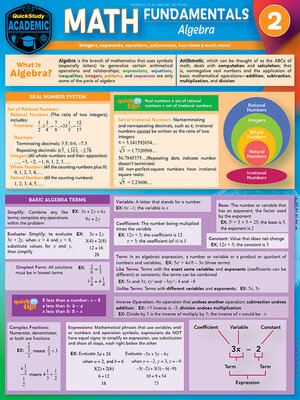 cover image of Math Fundamentals 2--Algebra